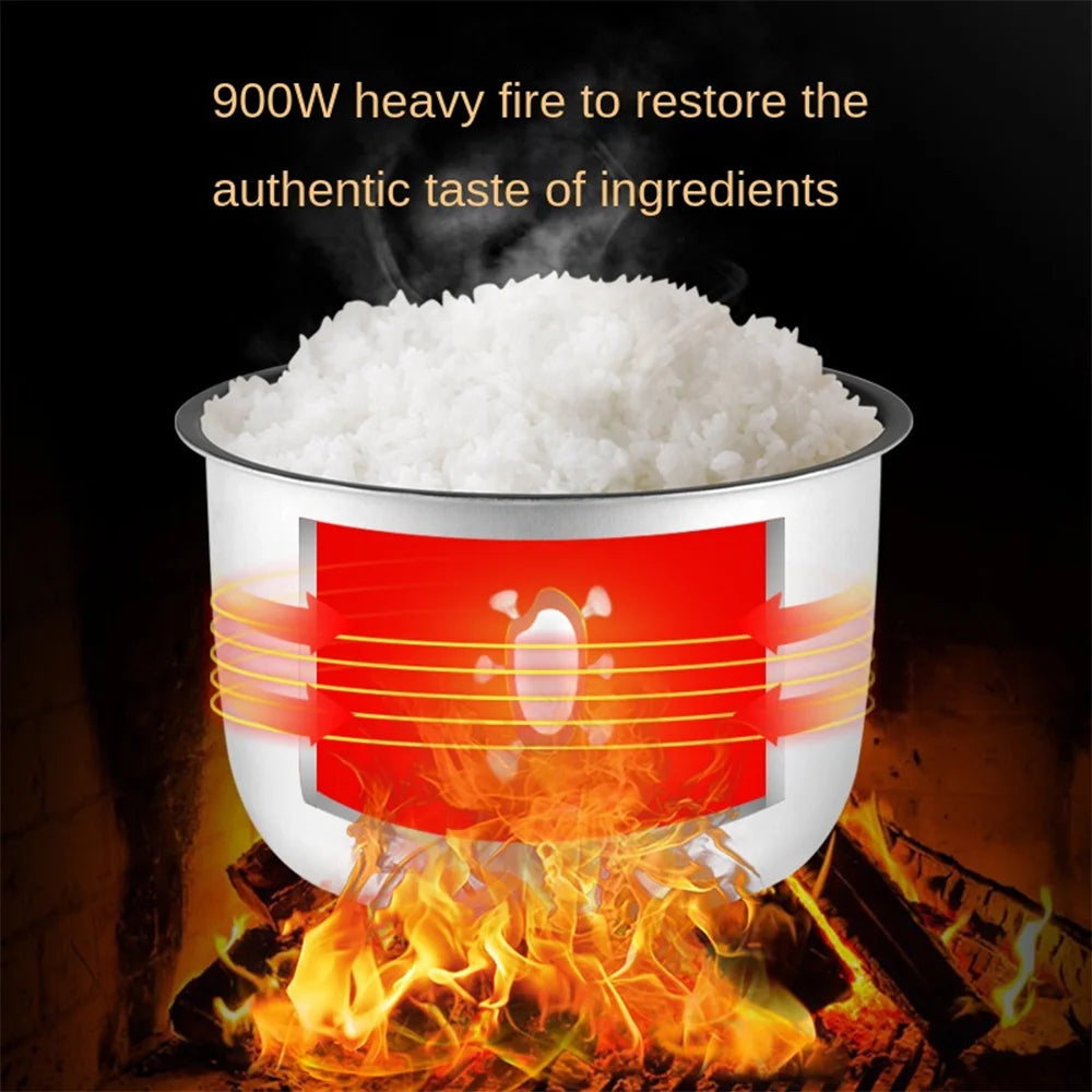 5L Electric Rice Cooker Multi-functional with Steamer Non-Stick Inner Pot 1000W 24H Keep Warm LCD Display for Home Kitchen
