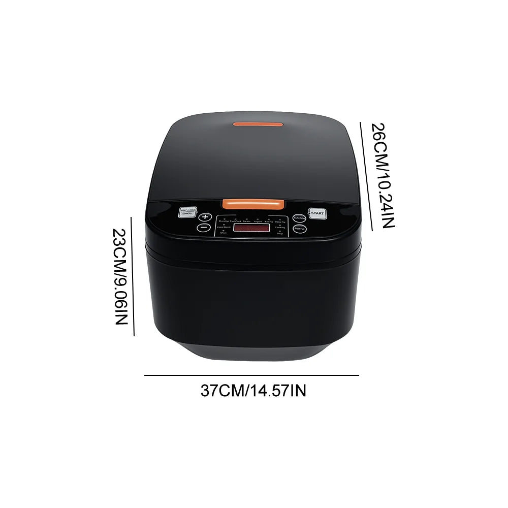 5L Electric Rice Cooker Multi-functional with Steamer Non-Stick Inner Pot 1000W 24H Keep Warm LCD Display for Home Kitchen
