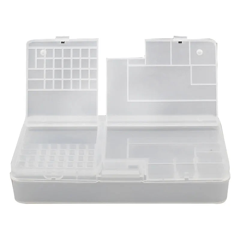 Transparent Plastic Parts & Screw Storage Box with Grid Dividers