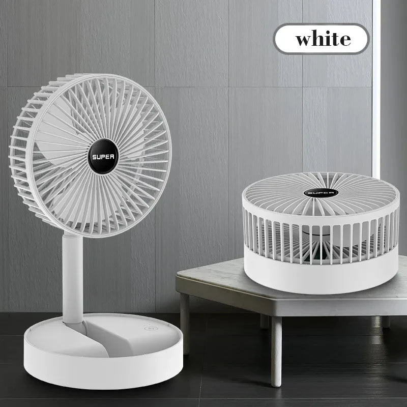 Foldable USB Desktop Fan – Portable & Rechargeable for Home, Office & Dormitory