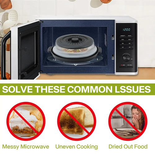 2-in-1 Foldable Microwave Splatter Cover & Anti-Scald Base Mat – BPA-Free, Heat Resistant to 240°C