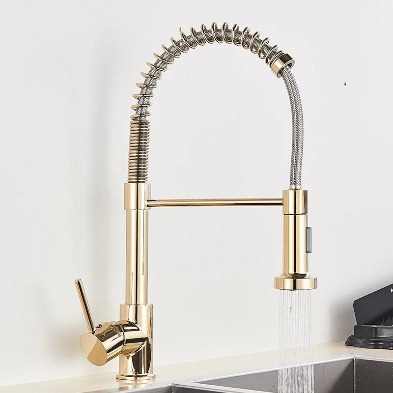 Pull-Down Kitchen Mixer Tap – Single Handle, 360° Rotation, 2-Way Spray