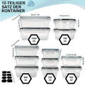 12-Piece Airtight Food Storage Box Set with Lids – Fridge & Meal Prep Organiser