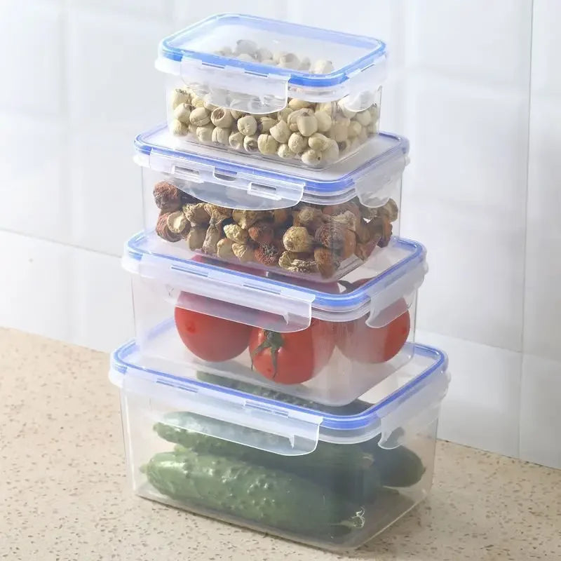 Sealed Plastic Food Storage Box with Lid – Microwave Safe Lunch Box