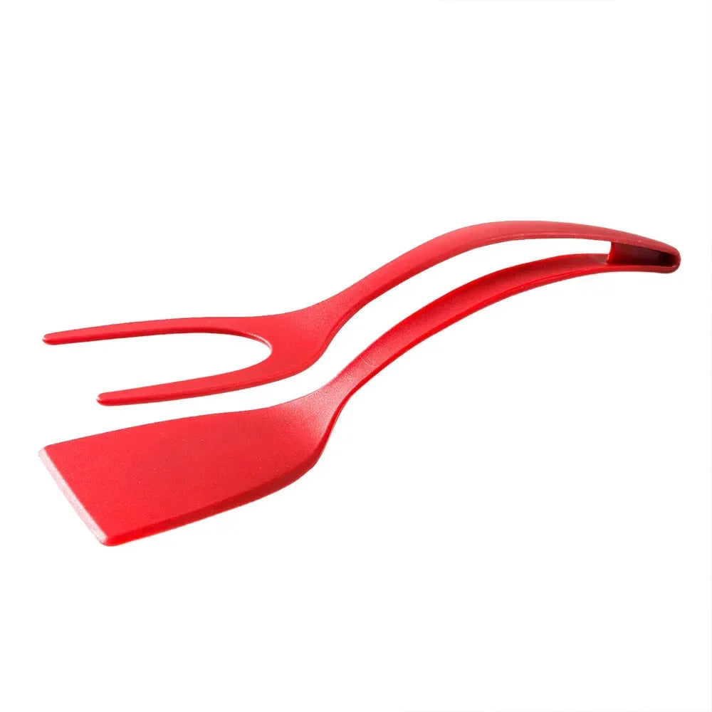 2-in-1 Flip Tongs & Spatula – Non-Stick Kitchen Turner for Eggs, Steak & Pancakes