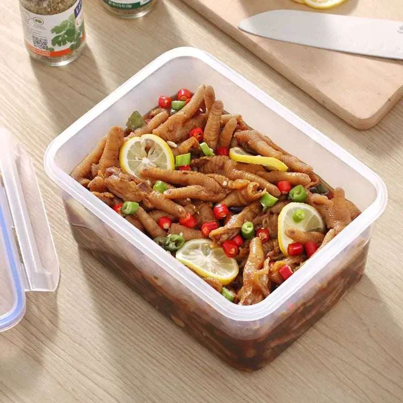 Sealed Plastic Food Storage Box with Lid – Microwave Safe Lunch Box