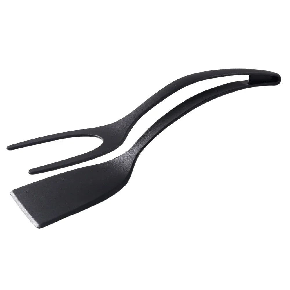2-in-1 Flip Tongs & Spatula – Non-Stick Kitchen Turner for Eggs, Steak & Pancakes
