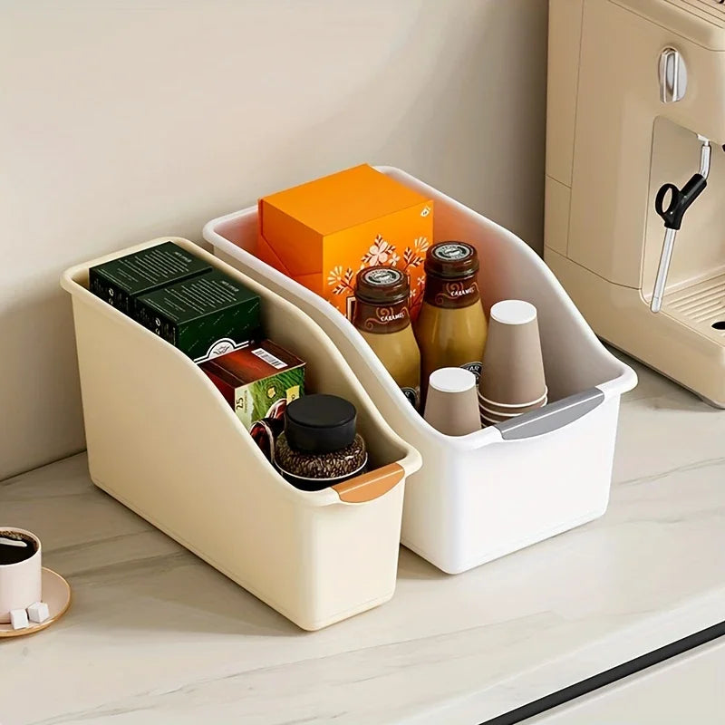 Curved Plastic Storage Bin – Multipurpose Home Organiser for Cleaning Supplies