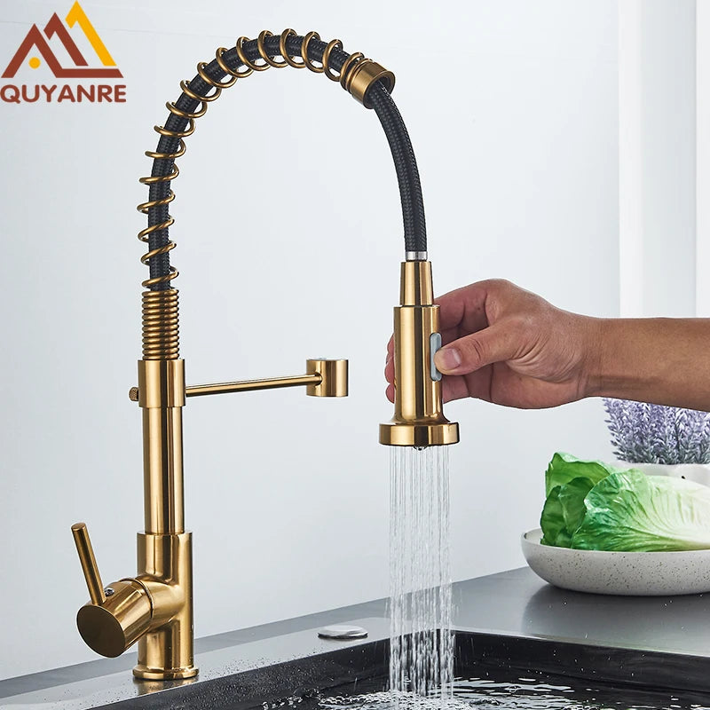 Pull-Down Kitchen Mixer Tap – Single Handle, 360° Rotation, 2-Way Spray