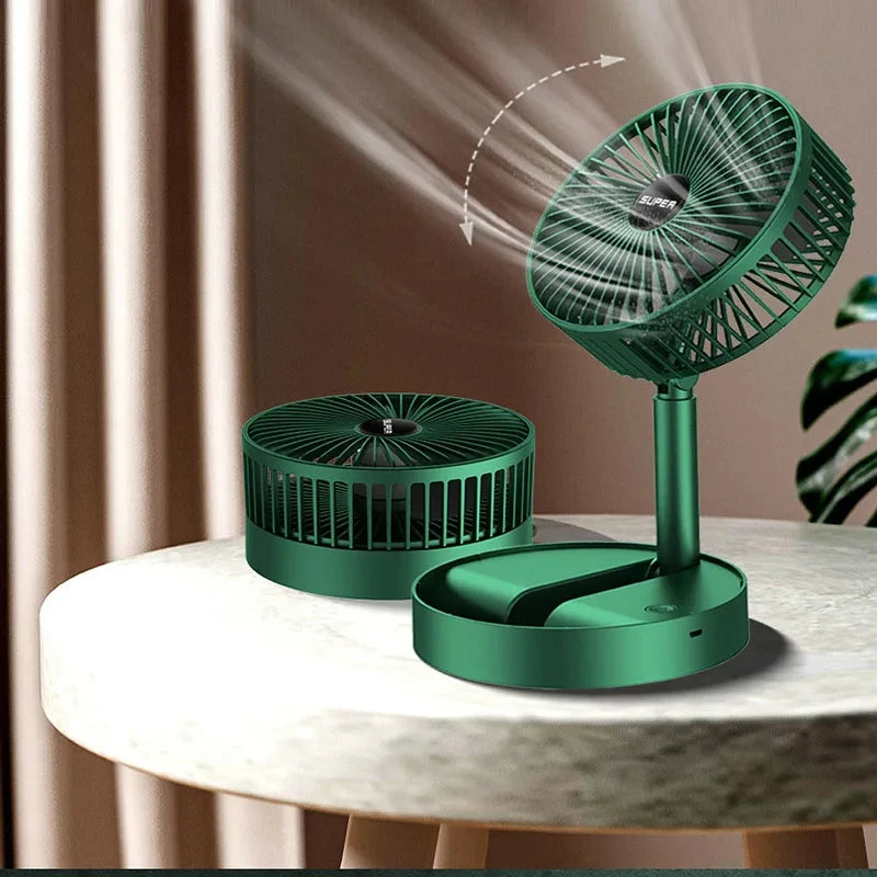Foldable USB Desktop Fan – Portable & Rechargeable for Home, Office & Dormitory
