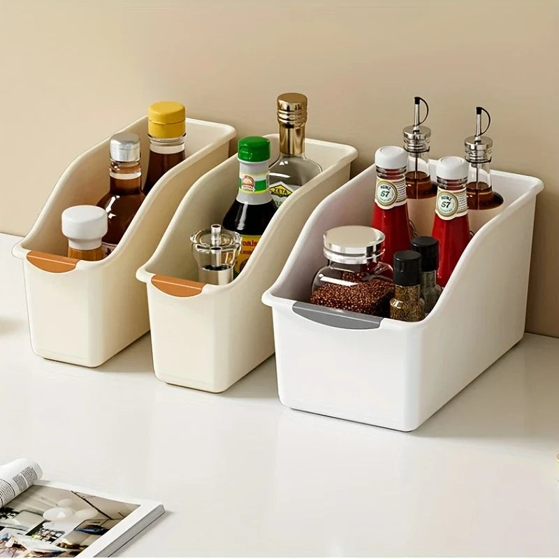 Curved Plastic Storage Bin – Multipurpose Home Organiser for Cleaning Supplies