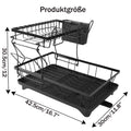 Kitchen Dish Drying Rack with Drainboard & Organiser
