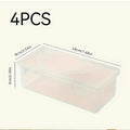 4-Pack Clear PP Storage Boxes with Lids – Office & Craft Organiser