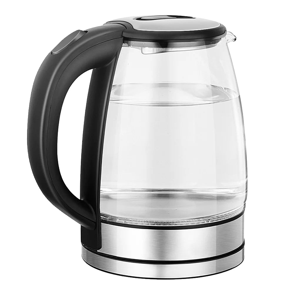 1.8L Glass Electric Kettle with Blue LED & Auto Shut-Off – UK & EU Plug