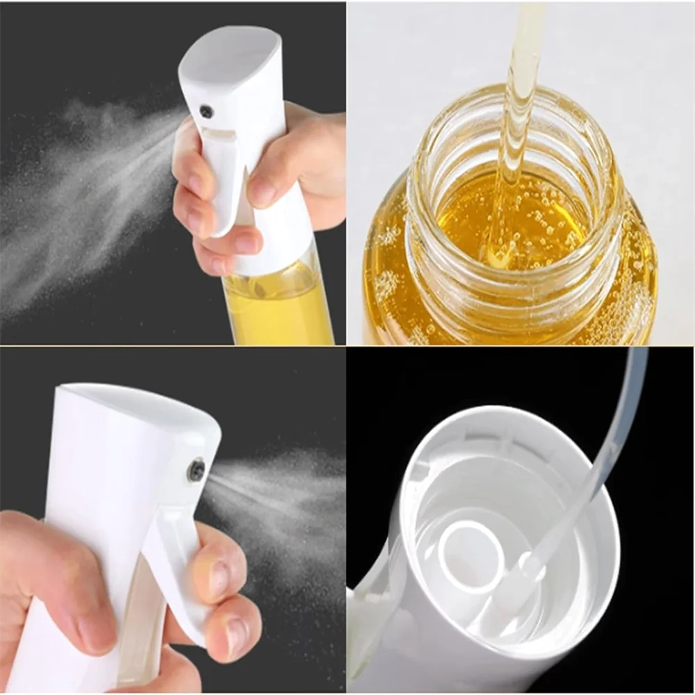 Oil Spray Bottle for Cooking – Reusable Mist Sprayer for Olive Oil & Vinegar (200ml, 300ml, 500ml)