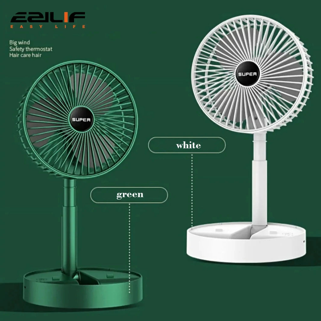 Foldable USB Desktop Fan – Portable & Rechargeable for Home, Office & Dormitory