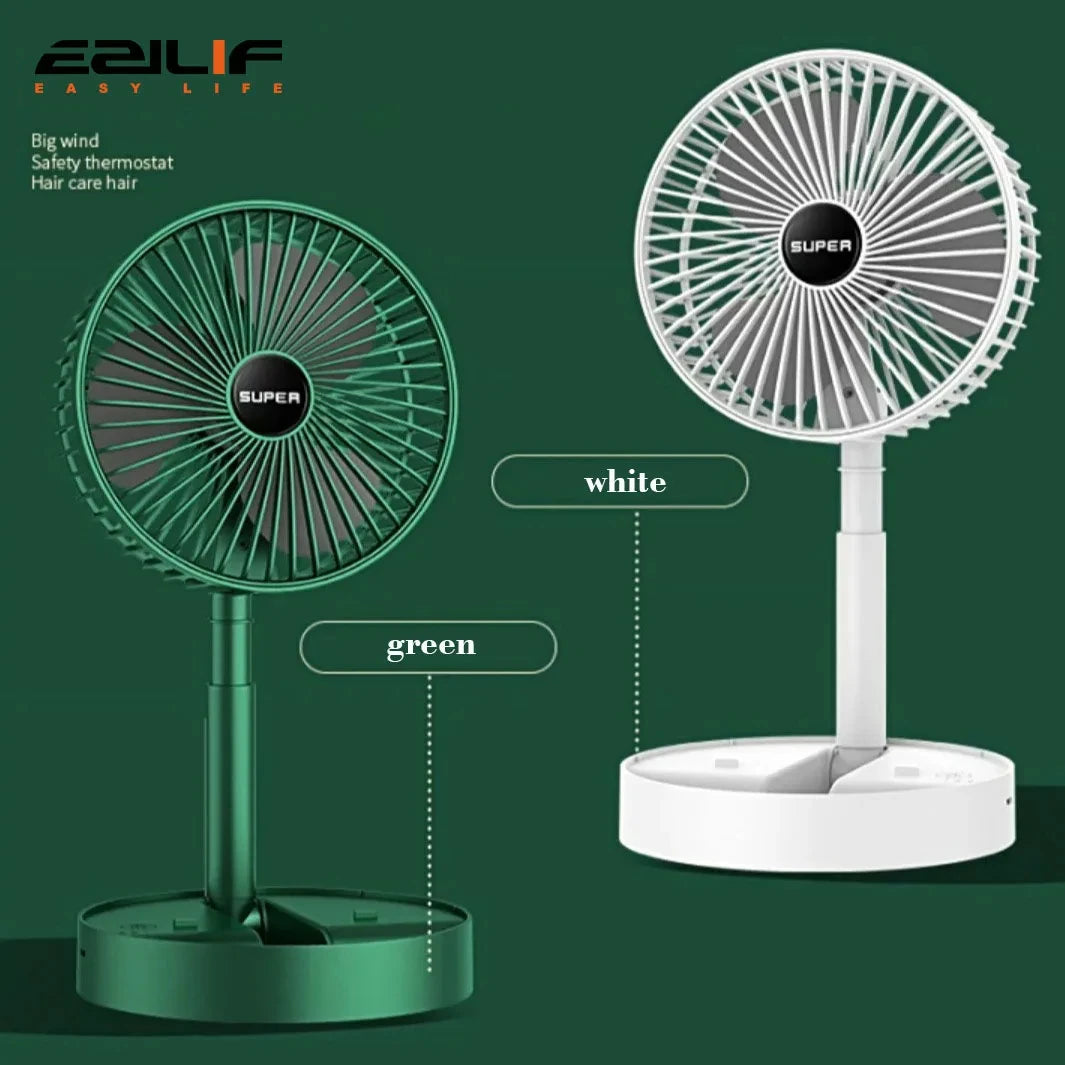 Foldable USB Desktop Fan – Portable & Rechargeable for Home, Office & Dormitory