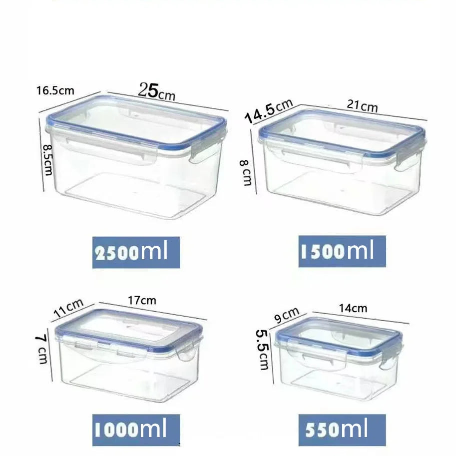 Sealed Plastic Food Storage Box with Lid – Microwave Safe Lunch Box