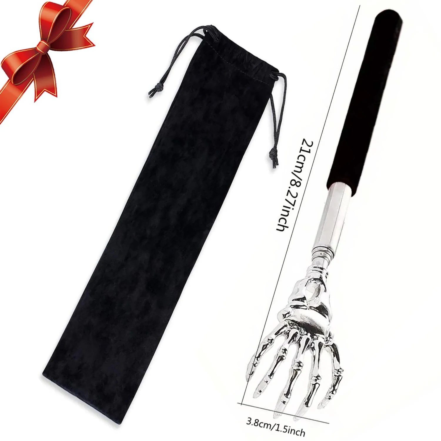 Telescoping Back Scratcher – Extendable Stainless Steel Scratcher & Massager for People & Pets