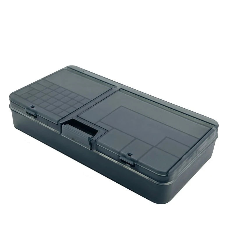 Transparent Plastic Parts & Screw Storage Box with Grid Dividers