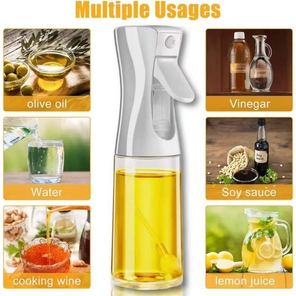 Oil Spray Bottle for Cooking – Reusable Mist Sprayer for Olive Oil & Vinegar (200ml, 300ml, 500ml)