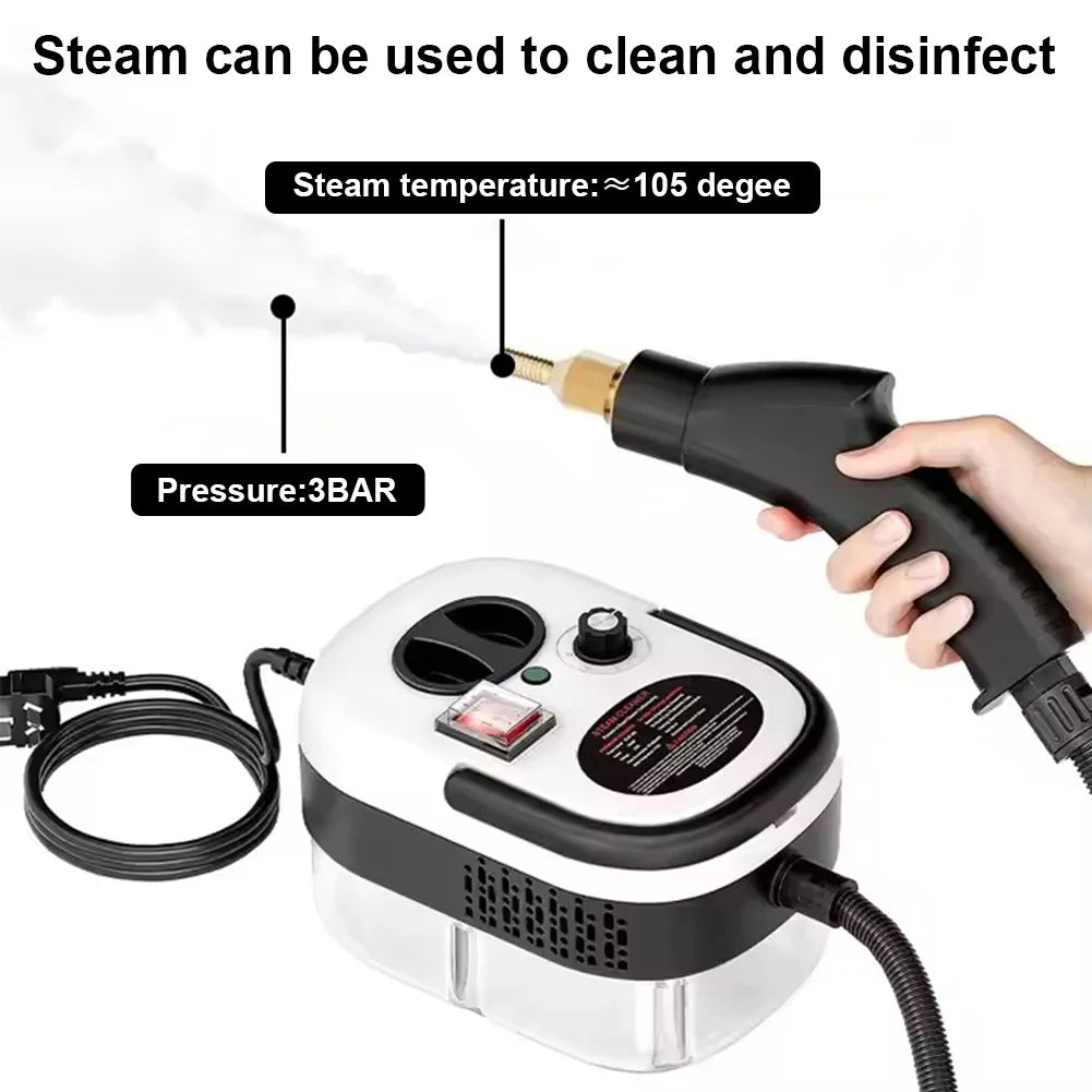 1200ML Handheld Steam Cleaner – 2500W High Pressure Multi-Surface Steamer