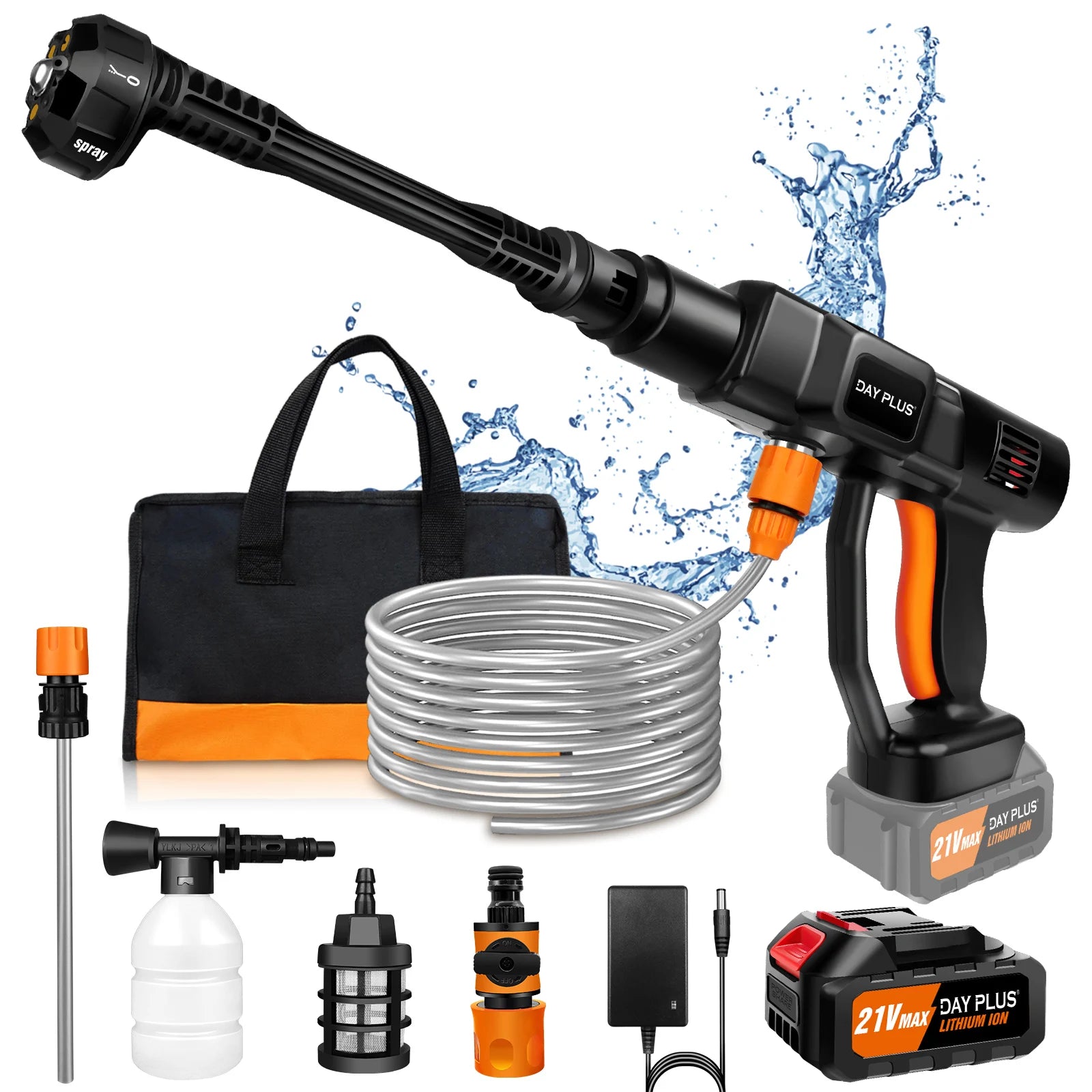 Cordless Pressure Washer – 6-in-1 Nozzle, Brushless Motor & 4.0Ah Battery