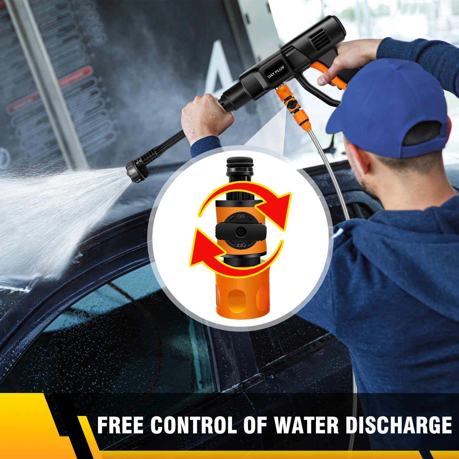 Cordless Pressure Washer – 6-in-1 Nozzle, Brushless Motor & 4.0Ah Battery