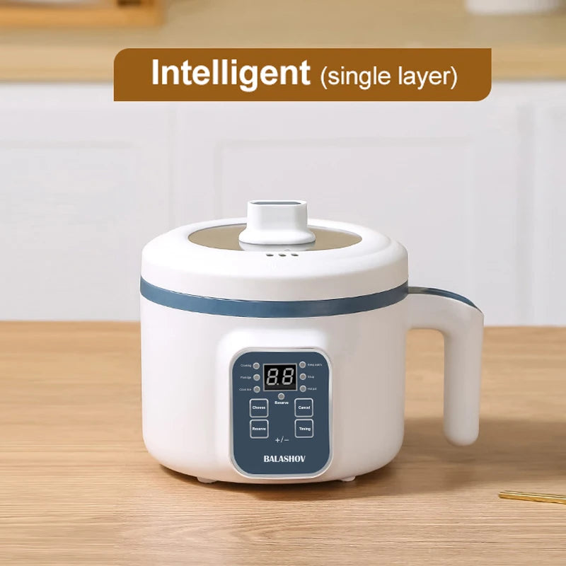 1.7L Mini Electric Rice Cooker – Non-Stick, Multi-Function, Single & Double Layer