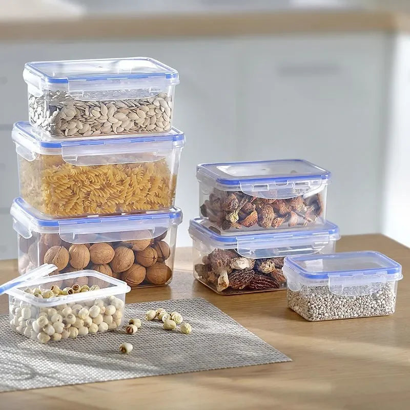 Sealed Plastic Food Storage Box with Lid – Microwave Safe Lunch Box