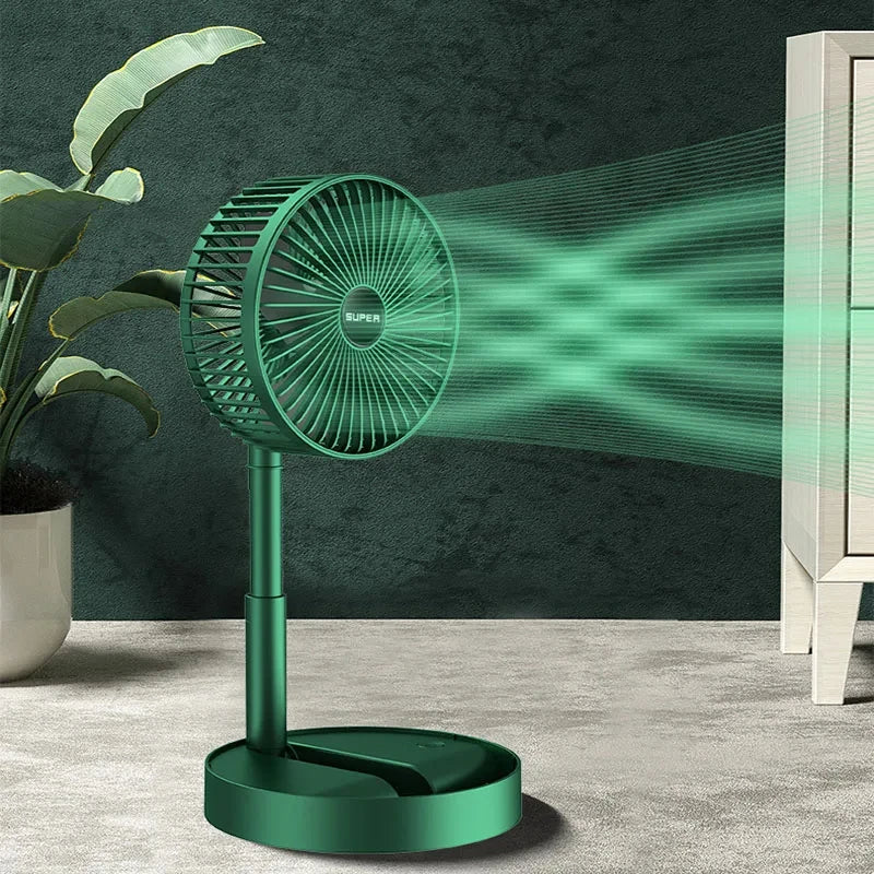Foldable USB Desktop Fan – Portable & Rechargeable for Home, Office & Dormitory