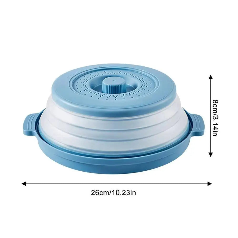 2-in-1 Foldable Microwave Splatter Cover & Anti-Scald Base Mat – BPA-Free, Heat Resistant to 240°C