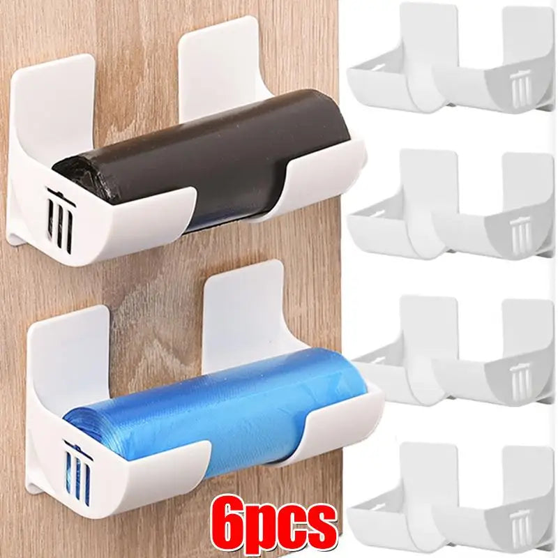 Wall Mounted Bin Bag Dispenser & Holder – Kitchen Organiser (2, 4 or 6 Pack)