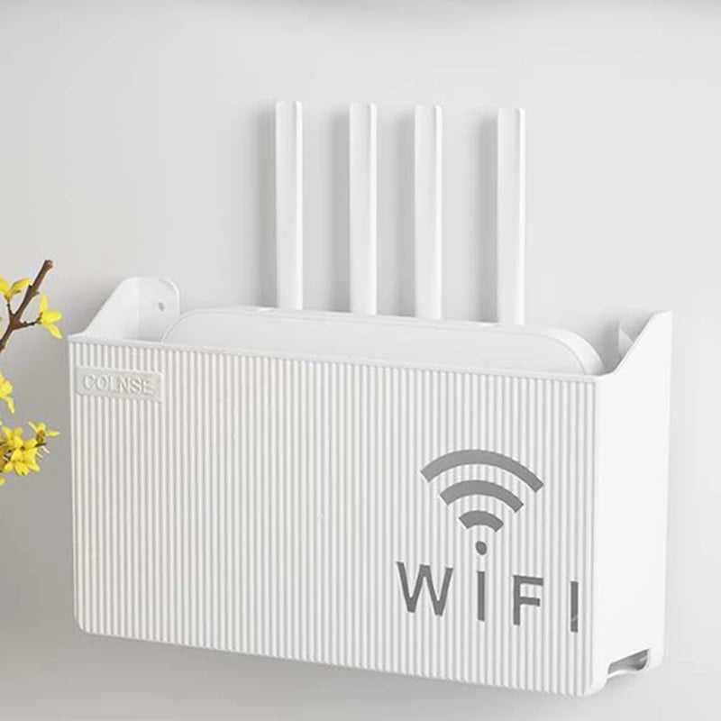 Router & TV Set-Top Box Storage Rack – Cable Management Shelf