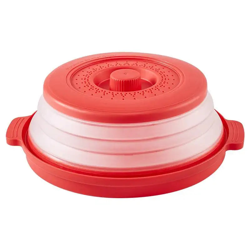 2-in-1 Foldable Microwave Splatter Cover & Anti-Scald Base Mat – BPA-Free, Heat Resistant to 240°C