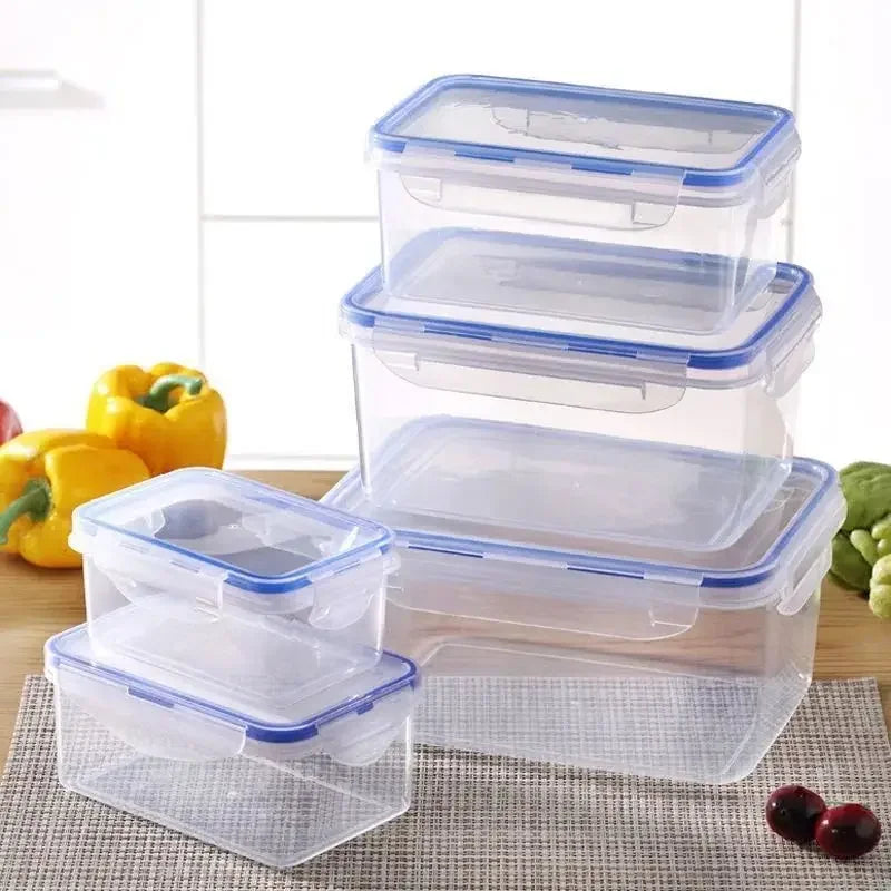Sealed Plastic Food Storage Box with Lid – Microwave Safe Lunch Box