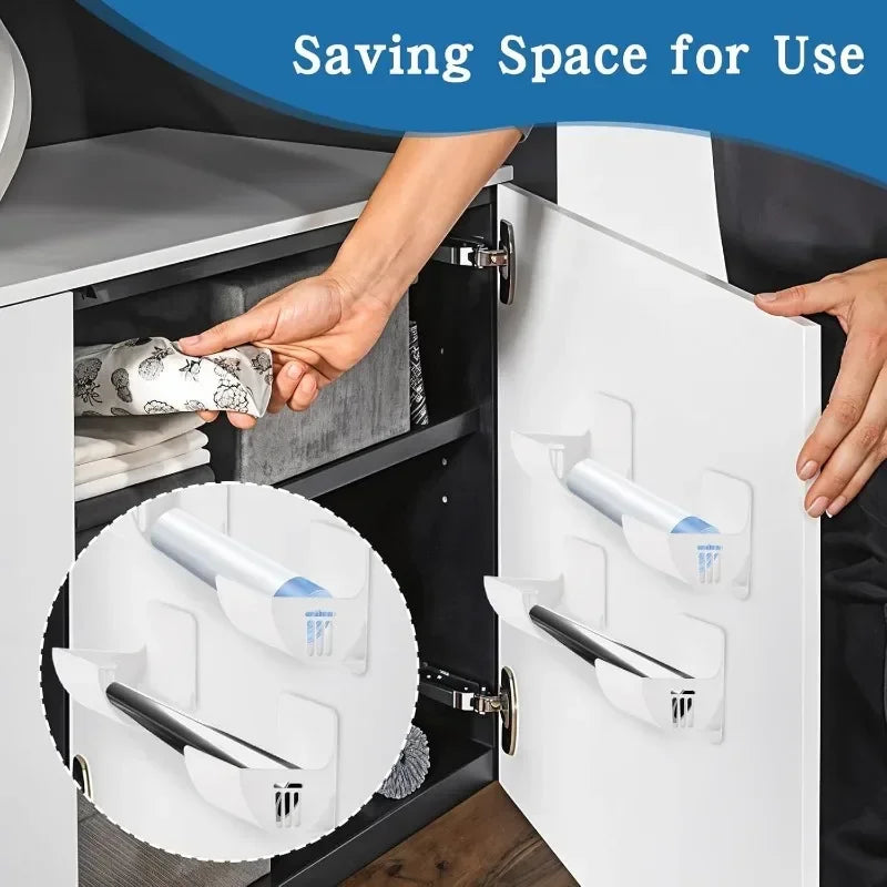Wall Mounted Bin Bag & Cling Film Holder – Kitchen Organiser (2–20 Pack)