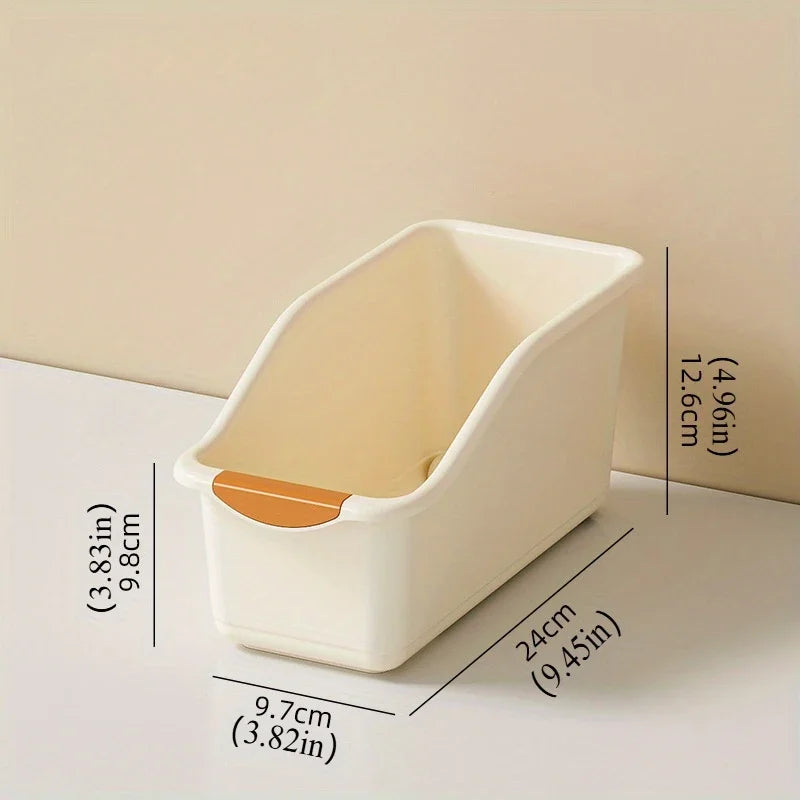 Curved Plastic Storage Bin – Multipurpose Home Organiser for Cleaning Supplies