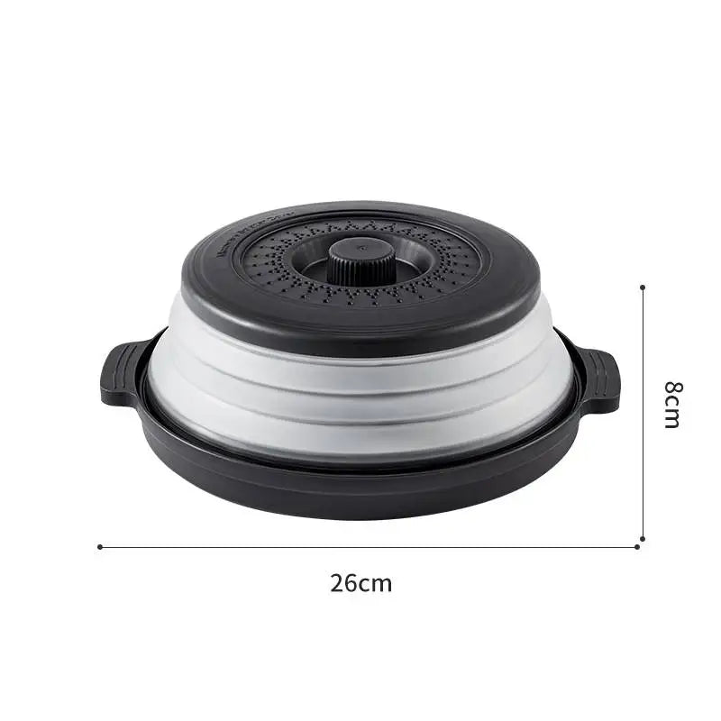 2-in-1 Foldable Microwave Splatter Cover & Anti-Scald Base Mat – BPA-Free, Heat Resistant to 240°C