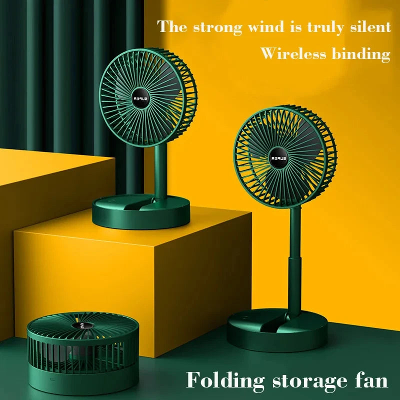 Foldable USB Desktop Fan – Portable & Rechargeable for Home, Office & Dormitory