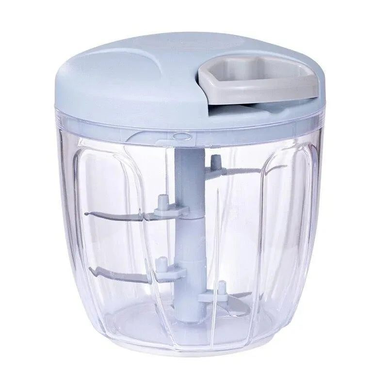 Manual Garlic Chopper & Vegetable Mincer – Pull-Cord Crusher, 500ml & 900ml