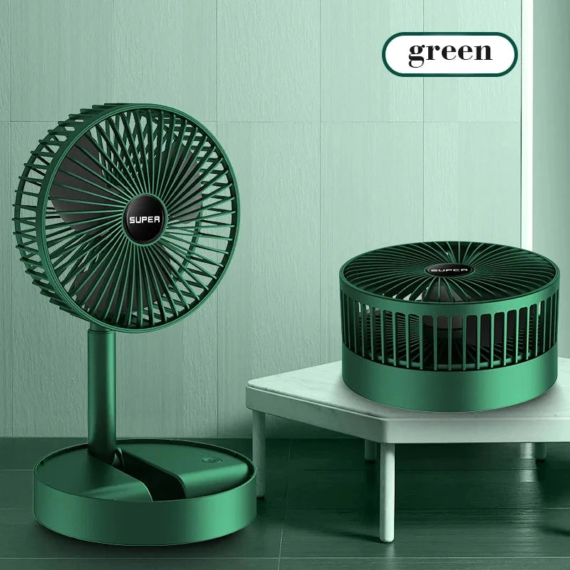 Foldable USB Desktop Fan – Portable & Rechargeable for Home, Office & Dormitory