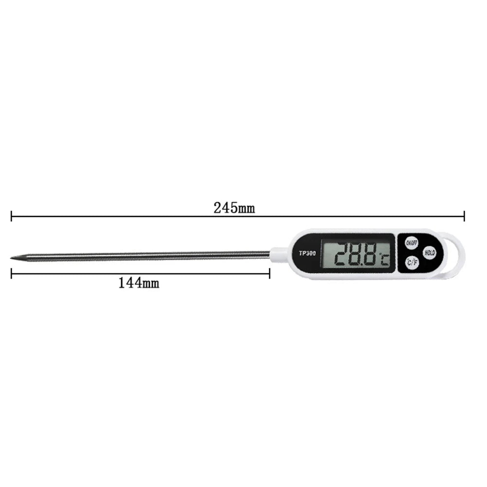 TP300 Electronic Food Probe Instant Read Digital Temperature Measuring Tool Digital Milk Thermometer for Meat /Cooking /BBQ/Milk
