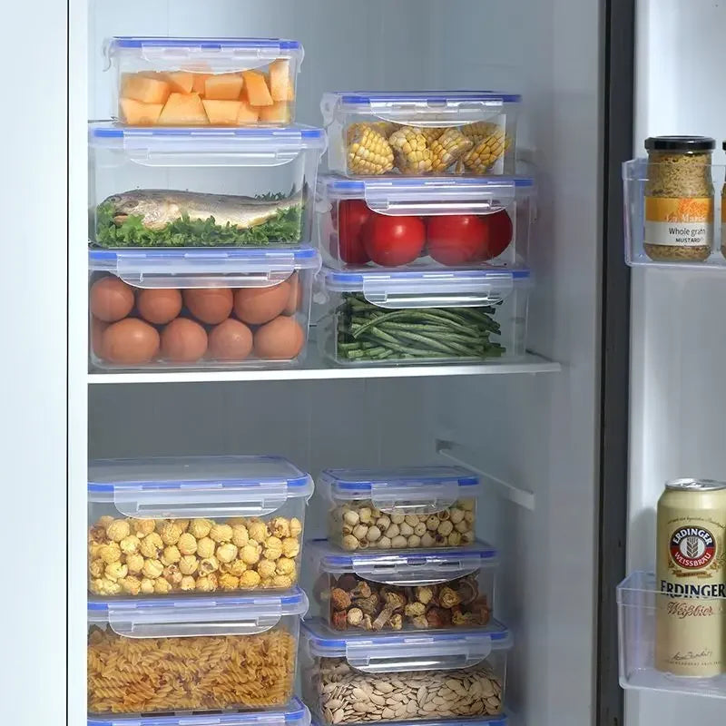 Sealed Plastic Food Storage Box with Lid – Microwave Safe Lunch Box