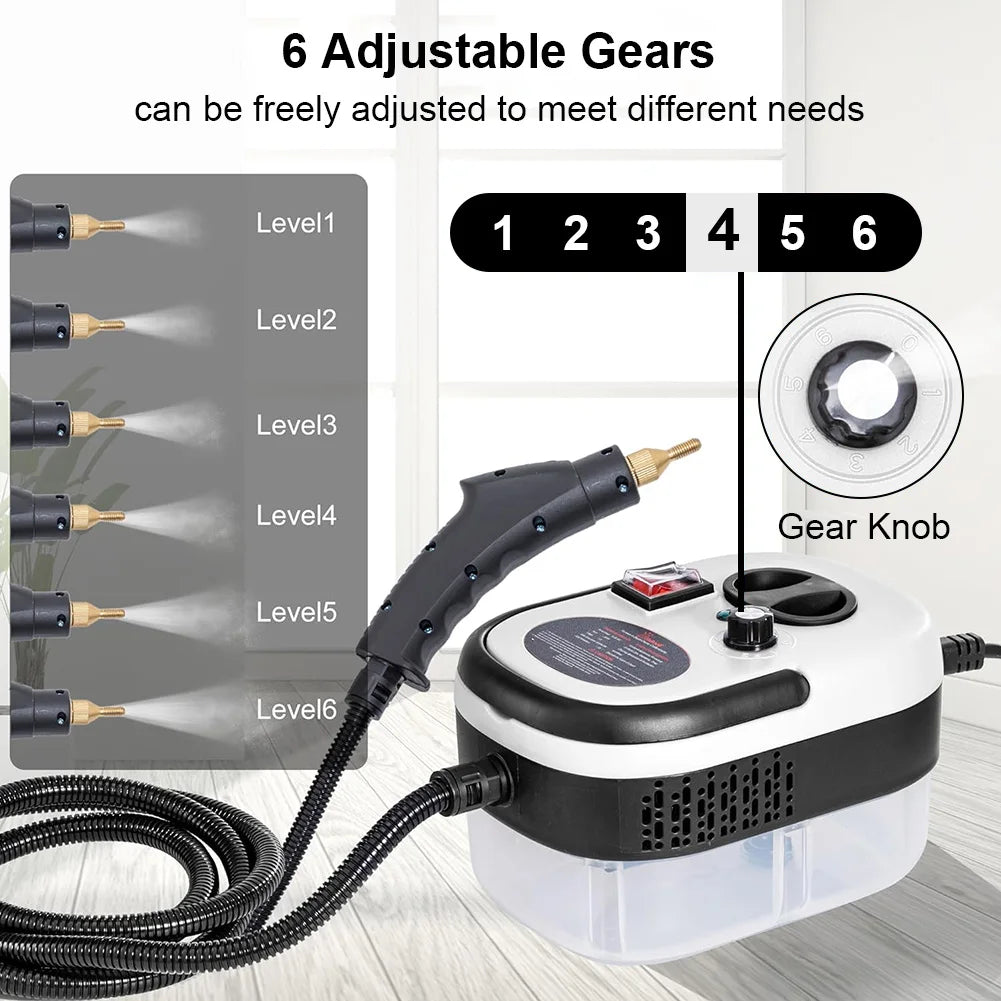 1200ML Handheld Steam Cleaner – 2500W High Pressure Multi-Surface Steamer