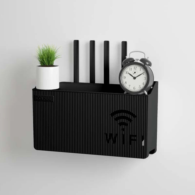 Router & TV Set-Top Box Storage Rack – Cable Management Shelf