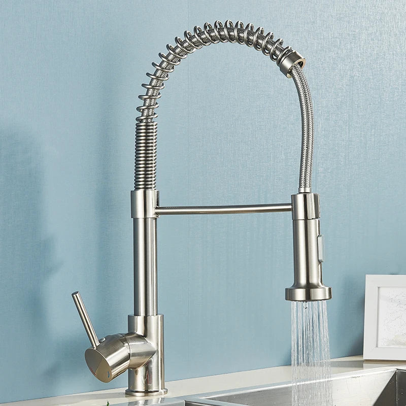 Pull-Down Kitchen Mixer Tap – Single Handle, 360° Rotation, 2-Way Spray