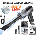 120W Cordless Handheld Vacuum Cleaner – 5500Pa Suction, HEPA Filter, USB-C Charging | Home & Car