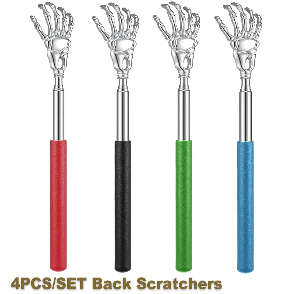 Telescoping Back Scratcher – Extendable Stainless Steel Scratcher & Massager for People & Pets