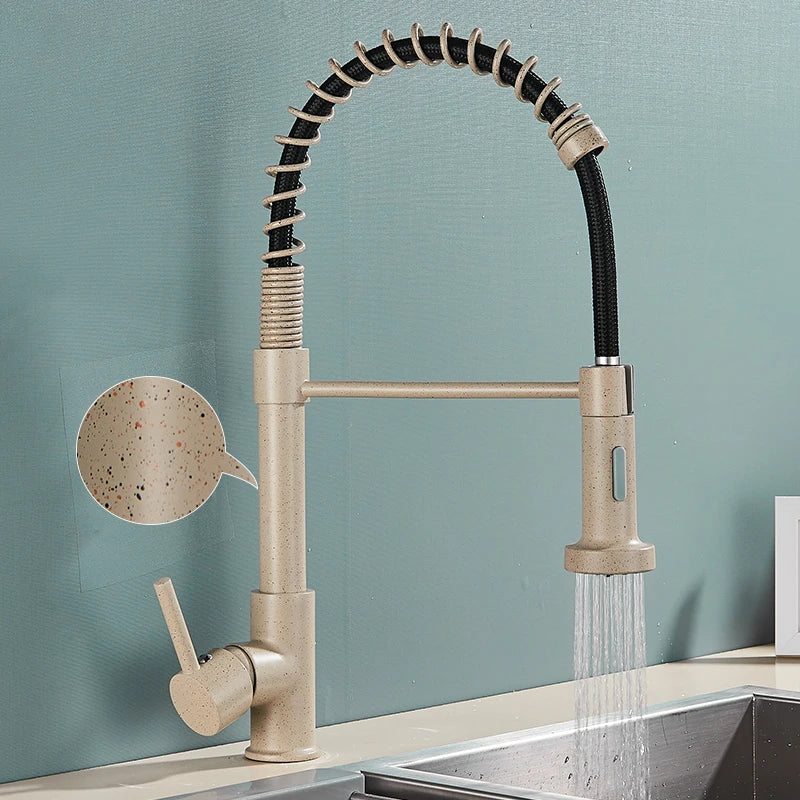 Pull-Down Kitchen Mixer Tap – Single Handle, 360° Rotation, 2-Way Spray